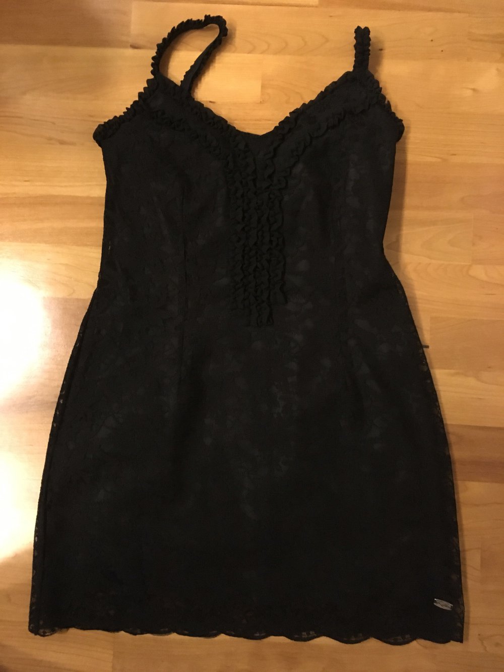 Velvet Kitten Kleid schwarz Spitze Mini M 38