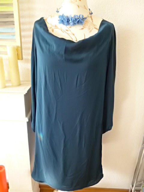 Petrol Satinseiden Kleid von Promod 42