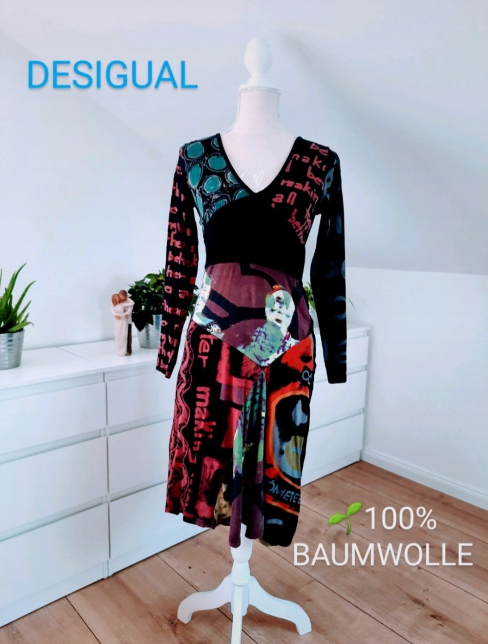 100% Baumwolle Desigual Kleid, natural, nachhaltig, organic, öko, bio, ::  Kleiderkorb.ch
