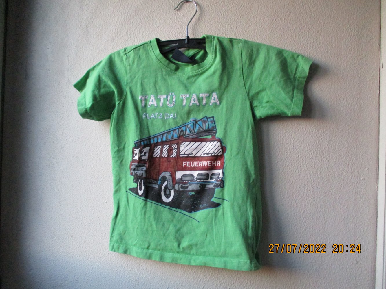 T-Shirt von Arizona, grün/Feuerwehr, Größe 116/122