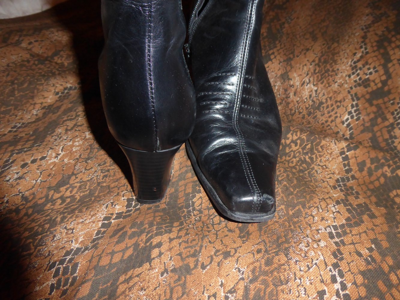 Zanon & Zago - Damen Stiefelette Boots Gr. 41 echtes LEDER schwarz Absatz 6  cm Schuhe Lederstiefel :: Kleiderkorb.ch