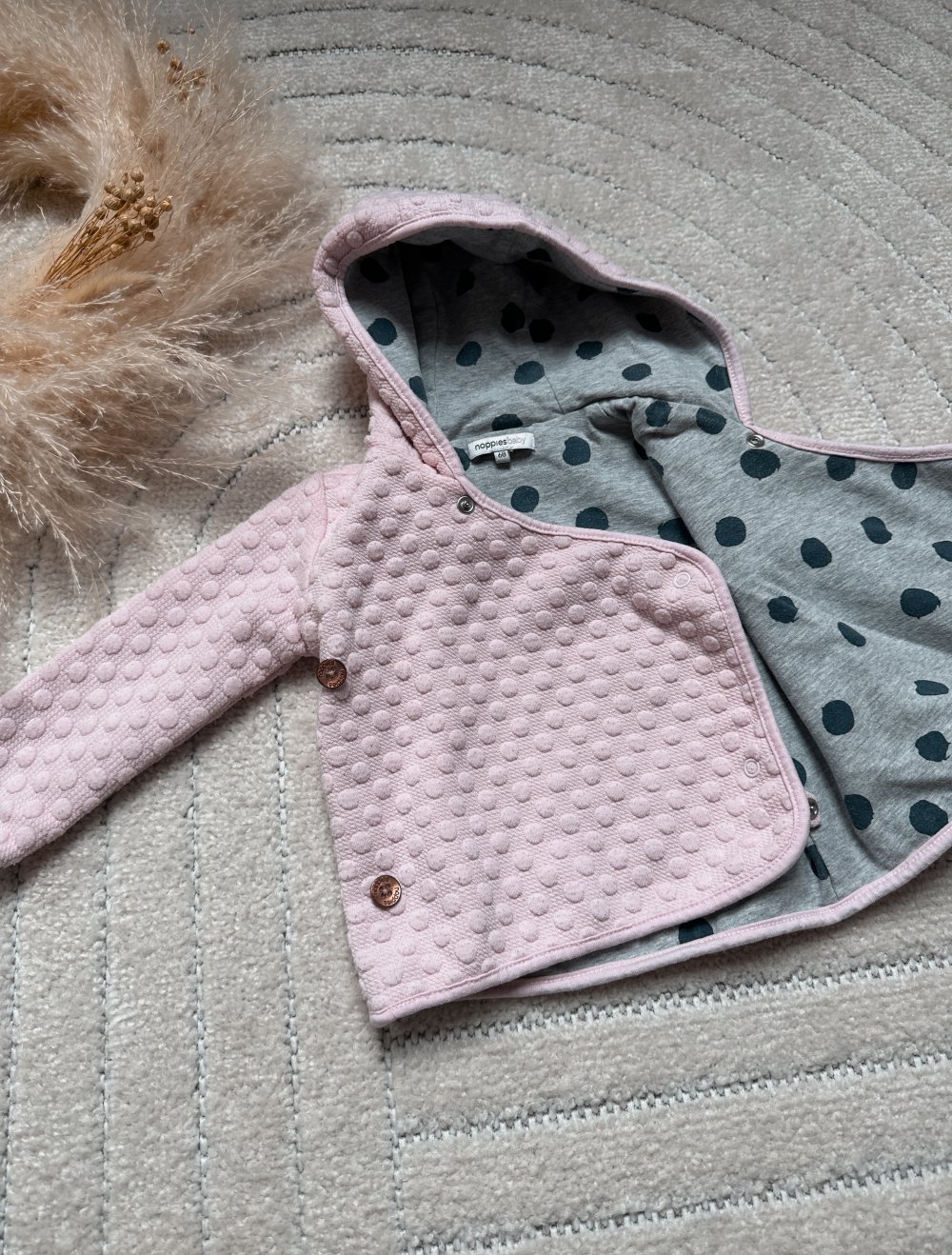 Noppies Baby Gr. 68 Jacke rosa mit Kaputze :: Kleiderkorb.ch