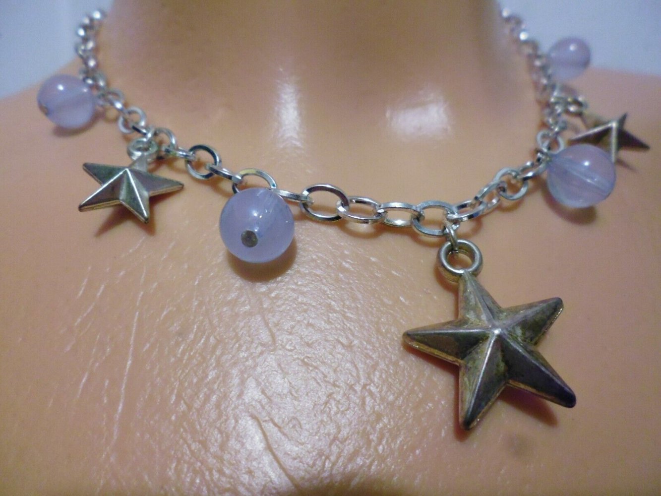 Sterne Halskette | silber blau | auch als Armkette