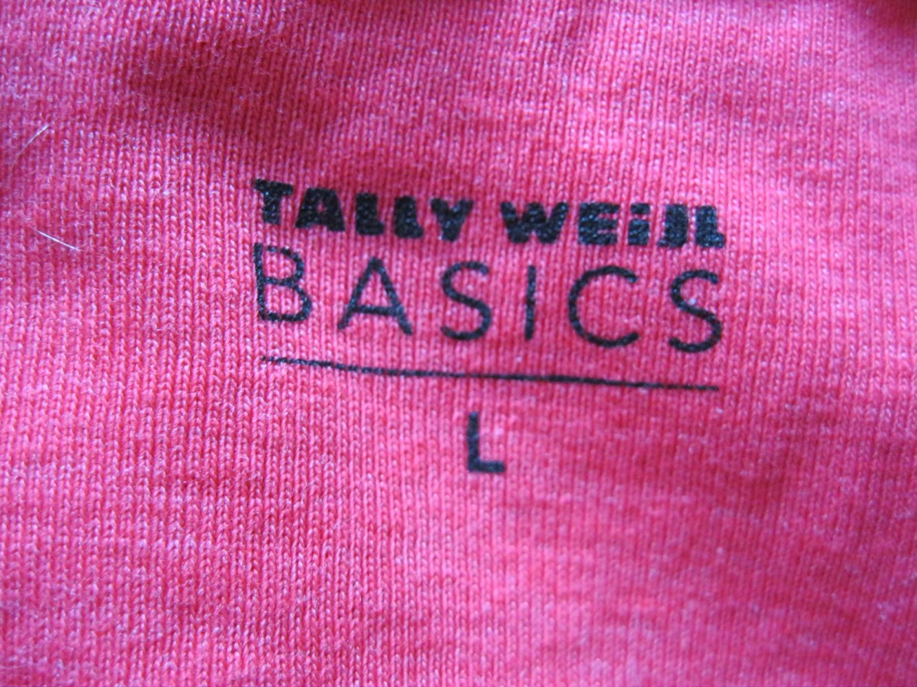 T-Shirt # Croped # Tally Weijl # 60% Baumwolle # rot # L