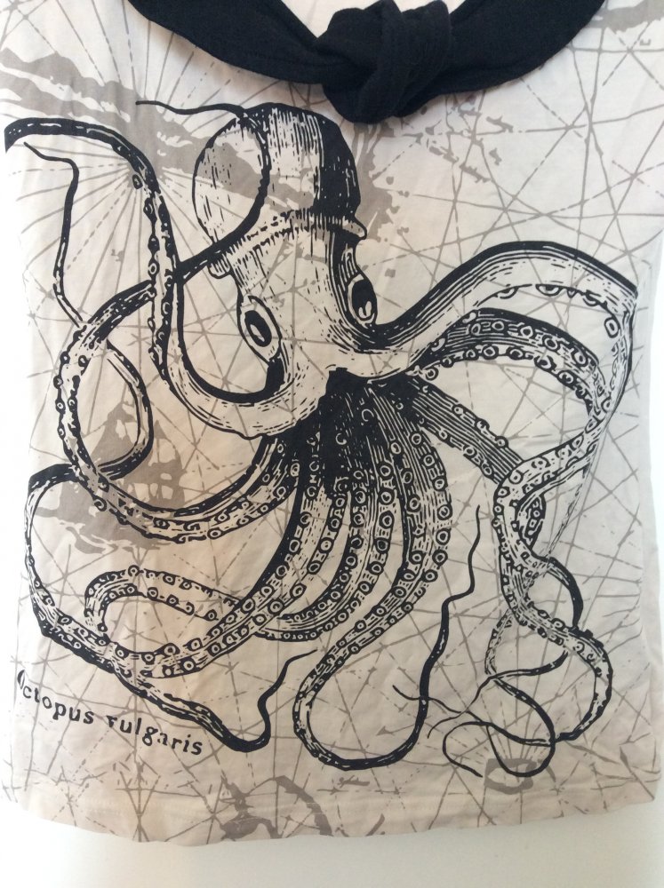Matrosen Shirt mit Octopusprint
