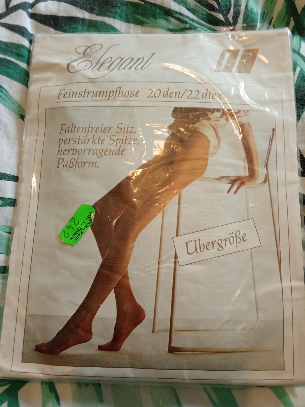 Strumpfhose auster Vintage 80's OVP